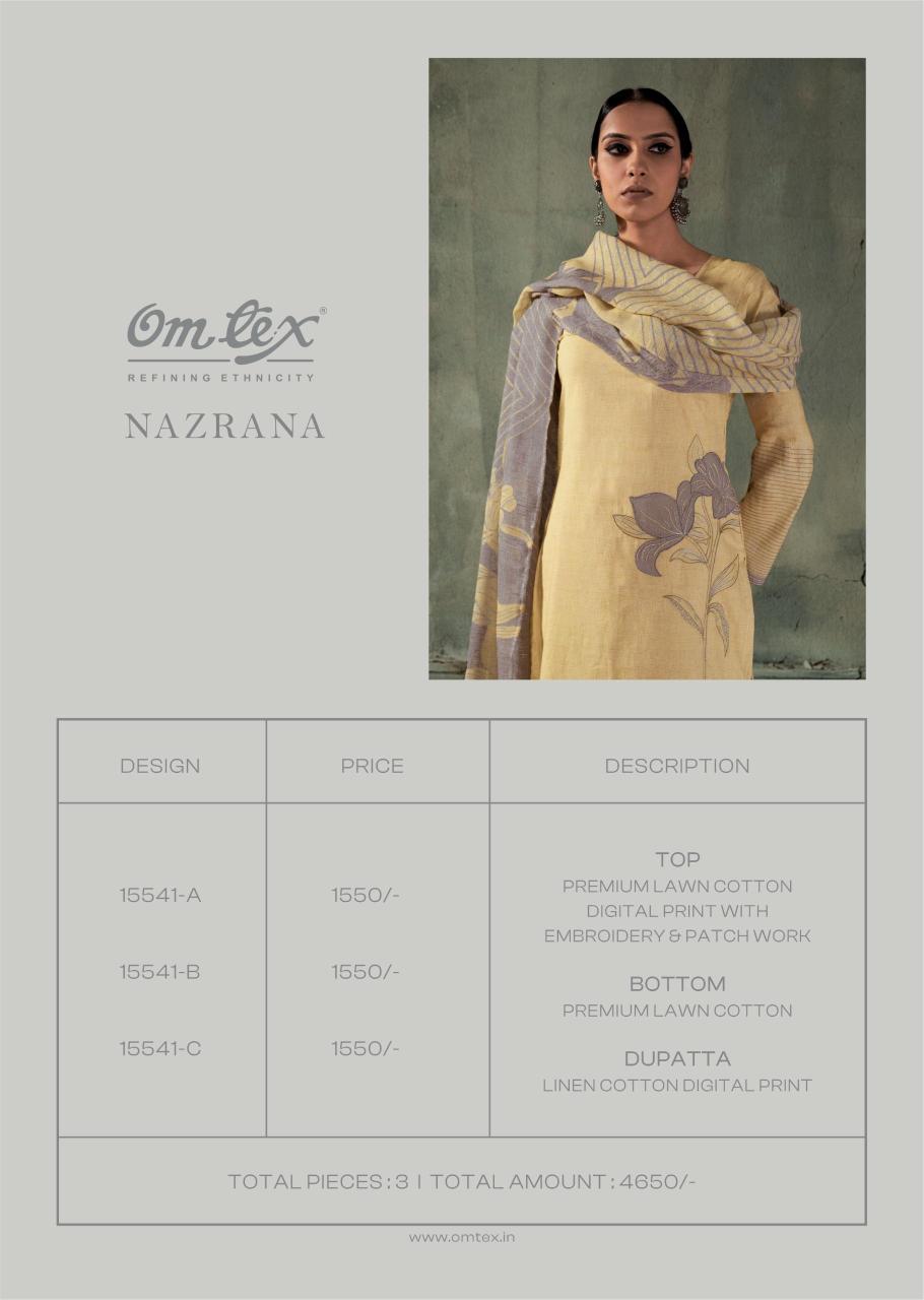 Ganga nazrana cotton catalog dress materials wholesale surat